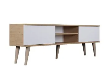 Szafka RTV TORONTO 160 dąb artisan/biała