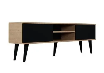 Szafka RTV TORONTO 160 dąb artisan/czarna