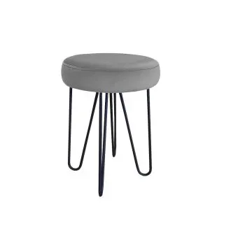 Taboret TORIN 2 MG VELVET ciemnoszary