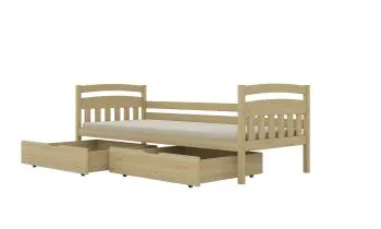 Łóżko dziecięce LILKA 160x80cm z szufladami sosna nielakierowana
