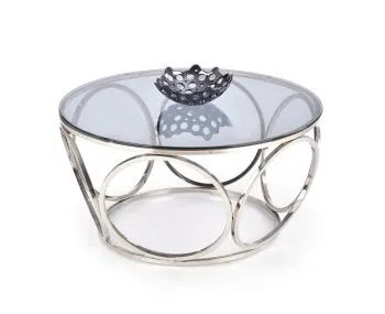 Ława VENUS 80x80 dymiona/srebrna