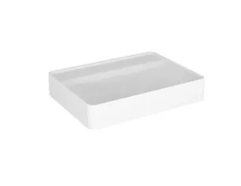 Umywalka wpuszczana VIBE 60 cm biały mat kwarcowa bez otworu na baterię