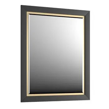 Lustro łazienkowe CHIC 60x80 cm czarne półmat/złote