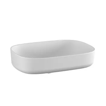 Umywalka nablatowa DUKLA 56x37 cm Solid Surface biały mat