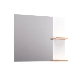 Lustro łazienkowe L-WOOD 79 cm biały połysk