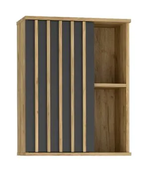 Szafka wisząca KALI 60 1D czarna/dąb craft