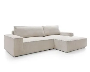 Narożnik z funkcją spania FELICIA M kremowy prawy/lewy