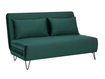 Sofa rozkładana z funkcją spania ZENIA VELVET zielona