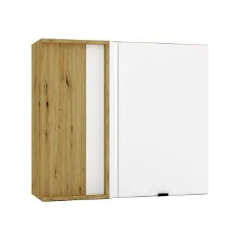 Szafka kuchenna narożna GIANNA WNP90 P/L biała alaska/dąb artisan