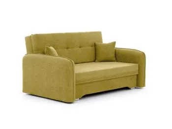 Sofa rozkładana z funkcją spania LAINE żółta