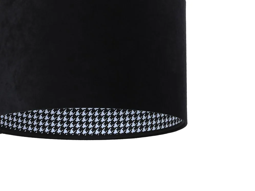 Lampa wisząca HOME 30 czarna welurowa walec | MIRAT.