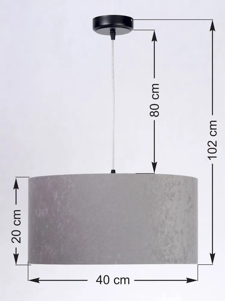 Lampa wisząca HOME 40 szara walec do jadalni | MIRAT.