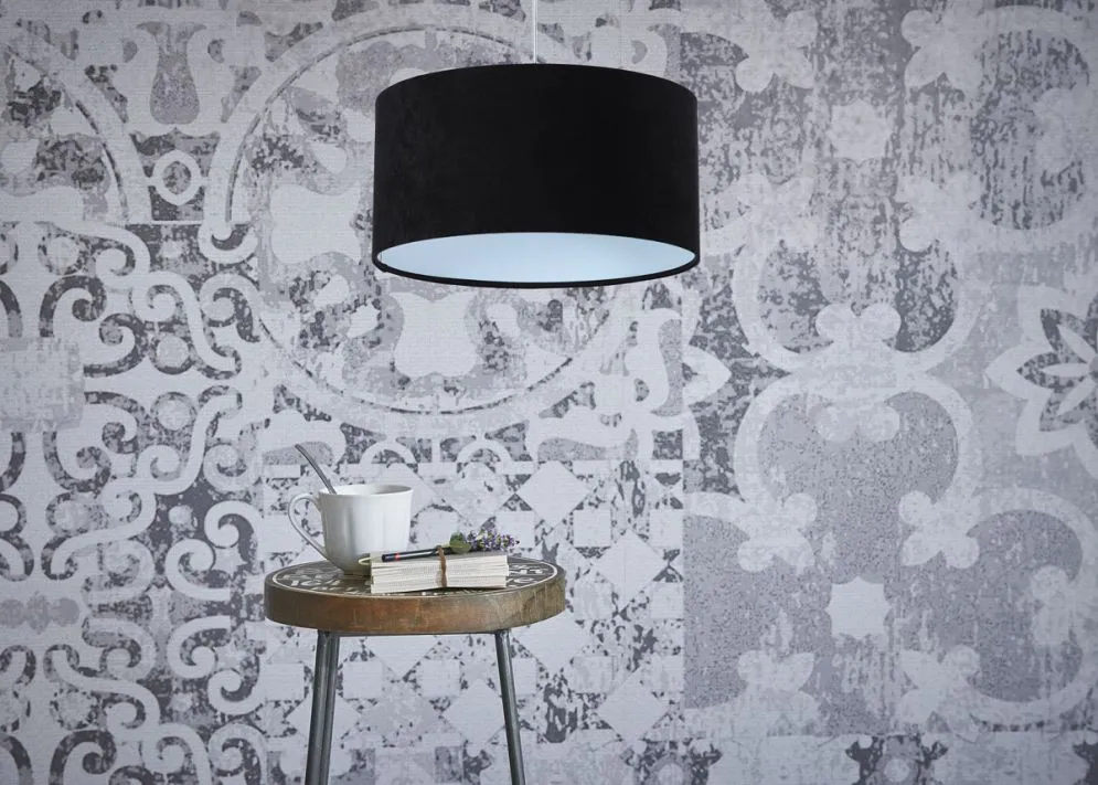Lampa wisząca HOME 40 czarna/biała polskiej produkcji do salonu | MIRAT. w stylu kolekcja
