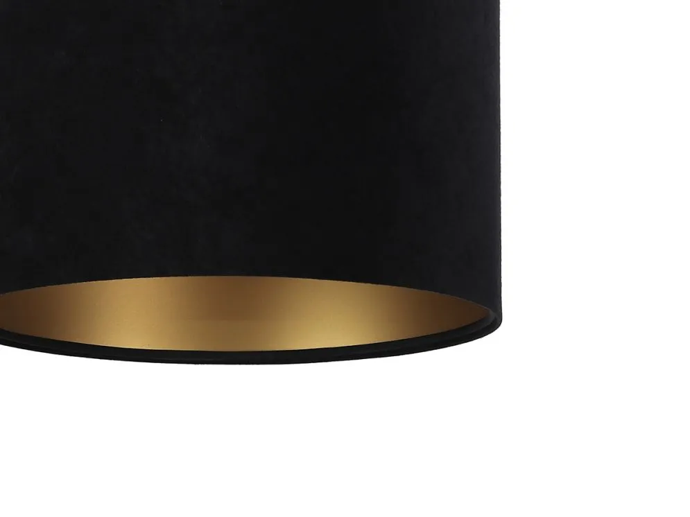 Lampa wisząca HOME 30 czarna/złota elegancka welurowa | MIRAT. w stylu kolekcja