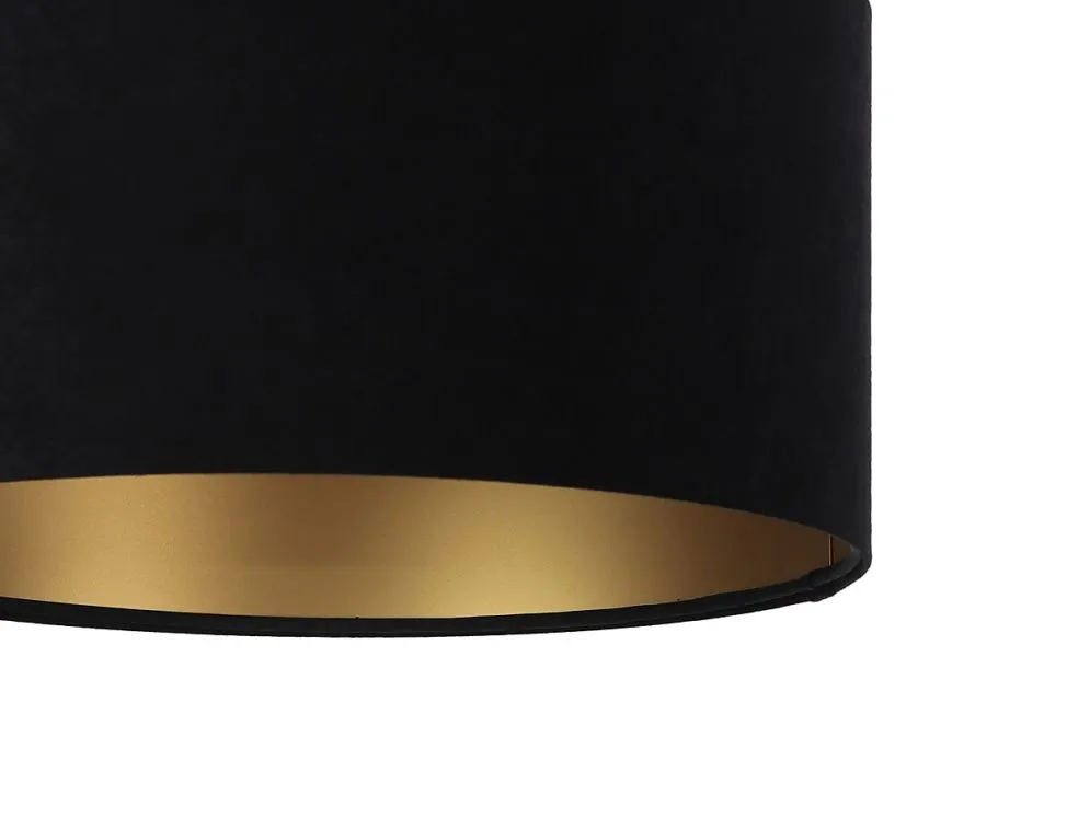 Lampa wisząca HOME 40 czarna/złota w kształcie walca na 1 żarówkę | MIRAT. w stylu  kolekcja