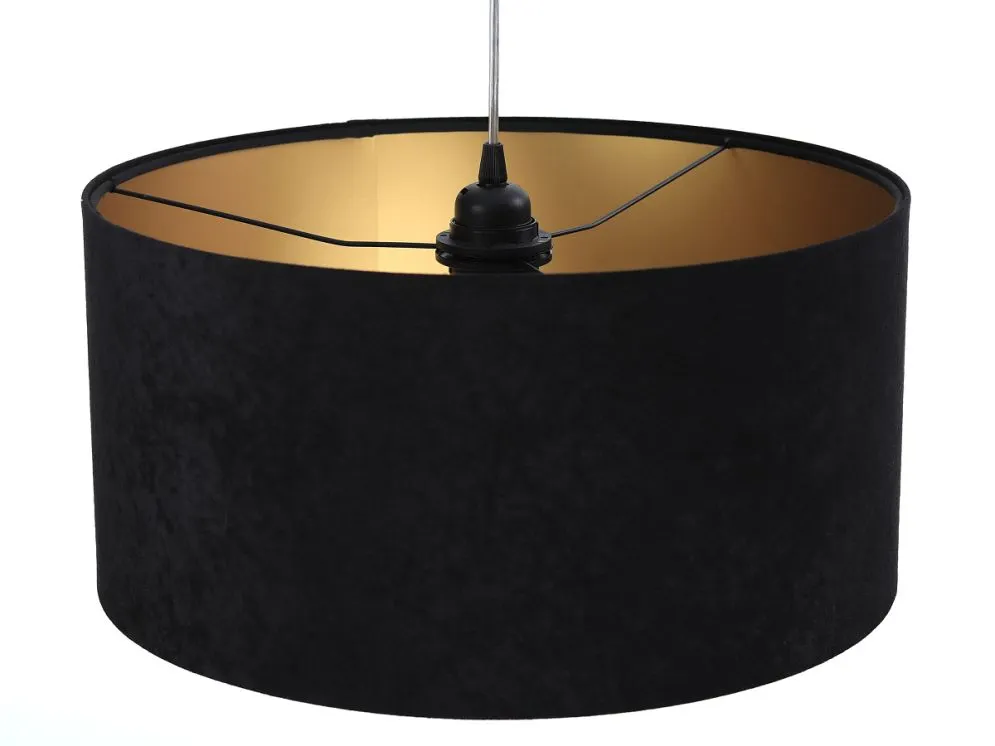 Lampa wisząca HOME 40 czarna/złota w kształcie walca na 1 żarówkę | MIRAT. w stylu  kolekcja