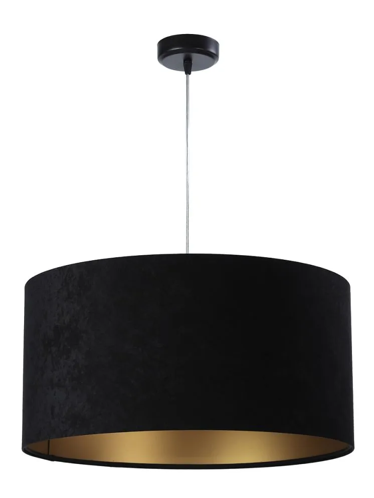 Lampa wisząca HOME 60 czarna/złota w kształcie walca | MIRAT. w stylu kolekcja