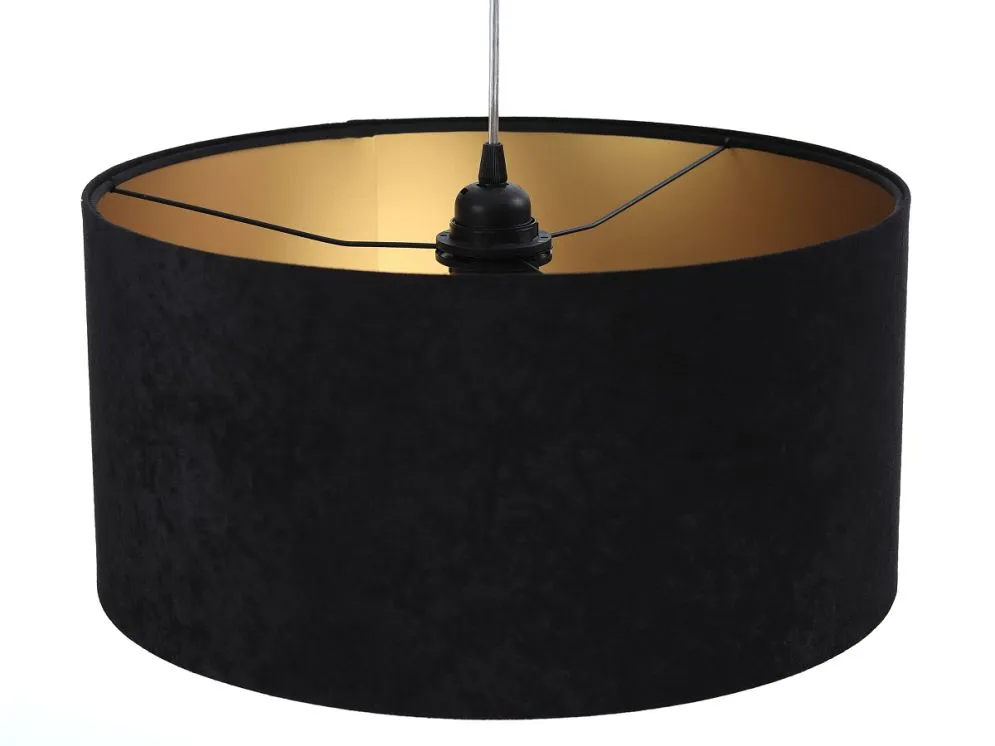 Lampa wisząca HOME 60 czarna/złota w kształcie walca | MIRAT. w stylu kolekcja