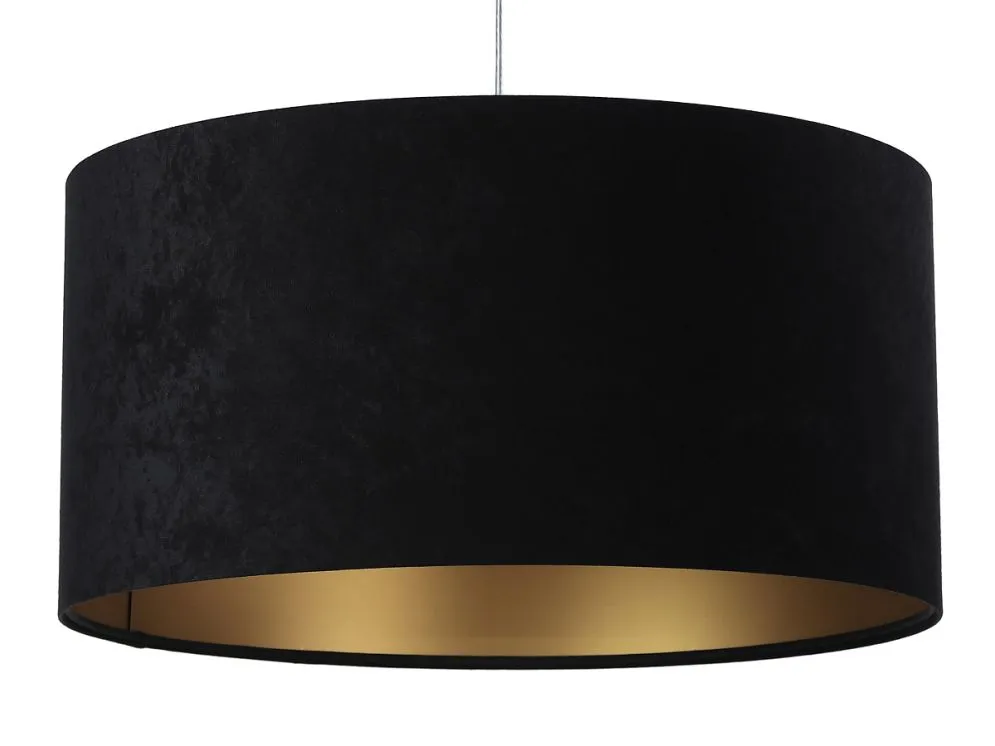 Lampa wisząca HOME 50 czarna/złota welurowa ręcznie robiona | MIRAT. w stylu kolekcja