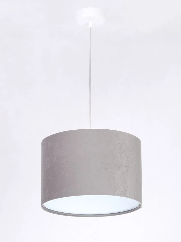 Lampa wisząca HOME 30 szara/biała ręcznie robiona welurowa | MIRAT. w stylu kolekcja