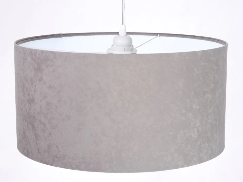 Lampa wisząca HOME 30 szara/biała ręcznie robiona welurowa | MIRAT. w stylu kolekcja