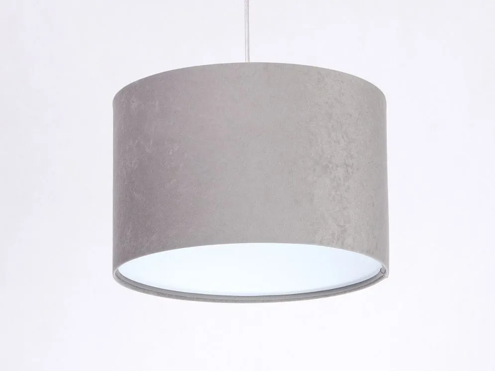 Lampa wisząca HOME 30 szara/biała ręcznie robiona welurowa | MIRAT. w stylu kolekcja