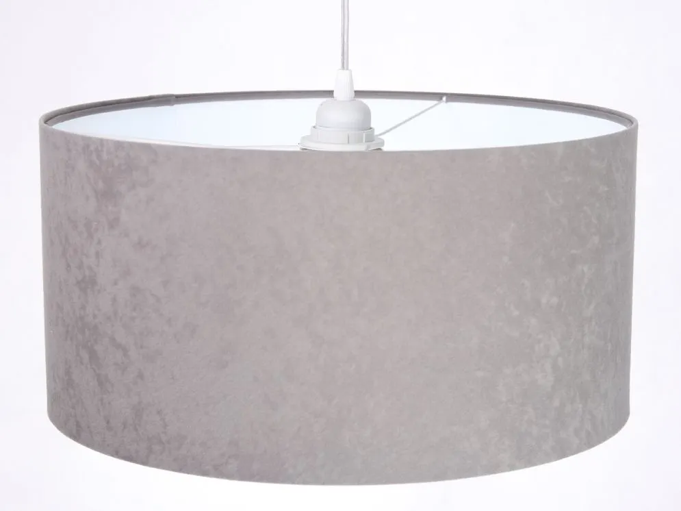Lampa wisząca HOME 50 szara/biała nowoczesna welurowa | MIRAT. w stylu kolekcja