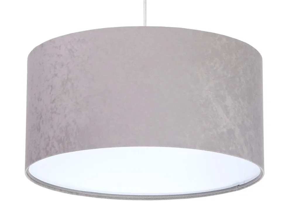 Lampa wisząca HOME 50 szara/biała nowoczesna welurowa | MIRAT. w stylu kolekcja