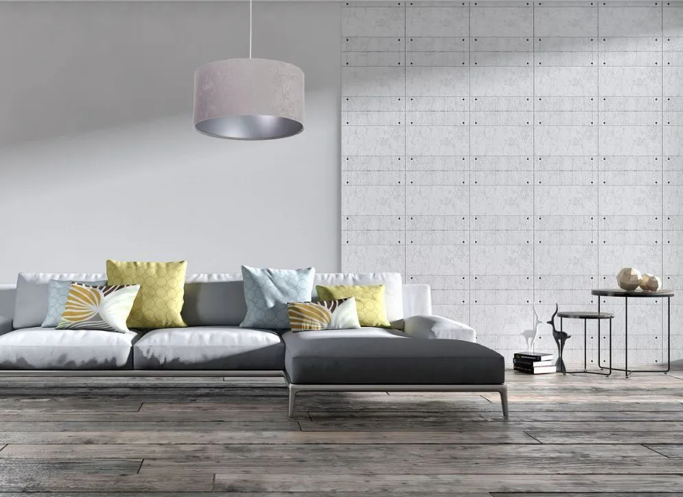 Lampa wisząca HOME 40 szara/srebrna nad stół do jadalni | MIRAT. w stylu kolekcja