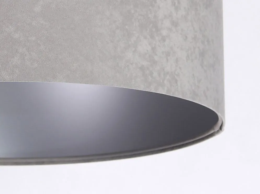 Lampa wisząca HOME 60 szara/srebrna welurowa polskiej produkcji | MIRAT. w stylu kolekcja