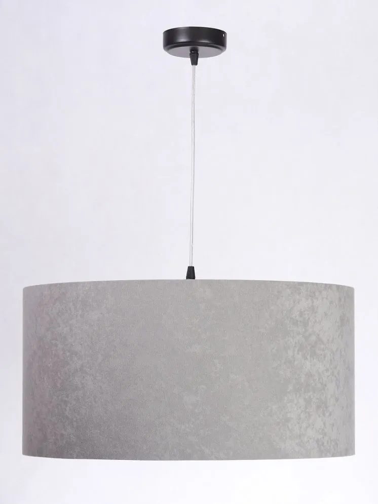 Lampa wisząca HOME 60 szara/srebrna welurowa polskiej produkcji | MIRAT. w stylu kolekcja