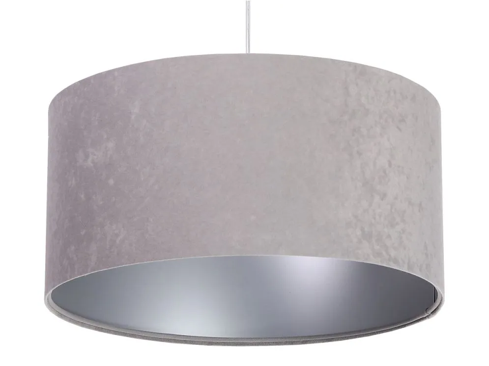 Lampa wisząca HOME 60 szara/srebrna welurowa polskiej produkcji | MIRAT. w stylu kolekcja