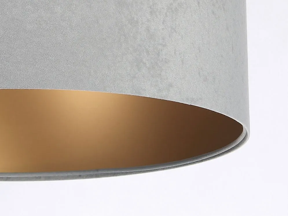 Lampa wisząca HOME 50 szara/złota w kształcie walca ręcznie robiona | MIRAT. w stylu kolekcja