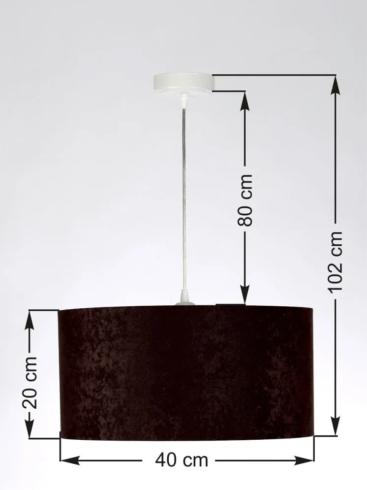 Lampa wisząca HOME 40 brązowa/biała walec do jadalni | MIRAT. w stylu kolekcja