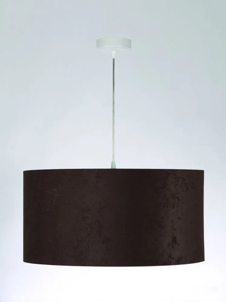 Lampa wisząca HOME 60 brązowa/biała polskiej produkcji welurowa | MIRAT. w stylu kolekcja