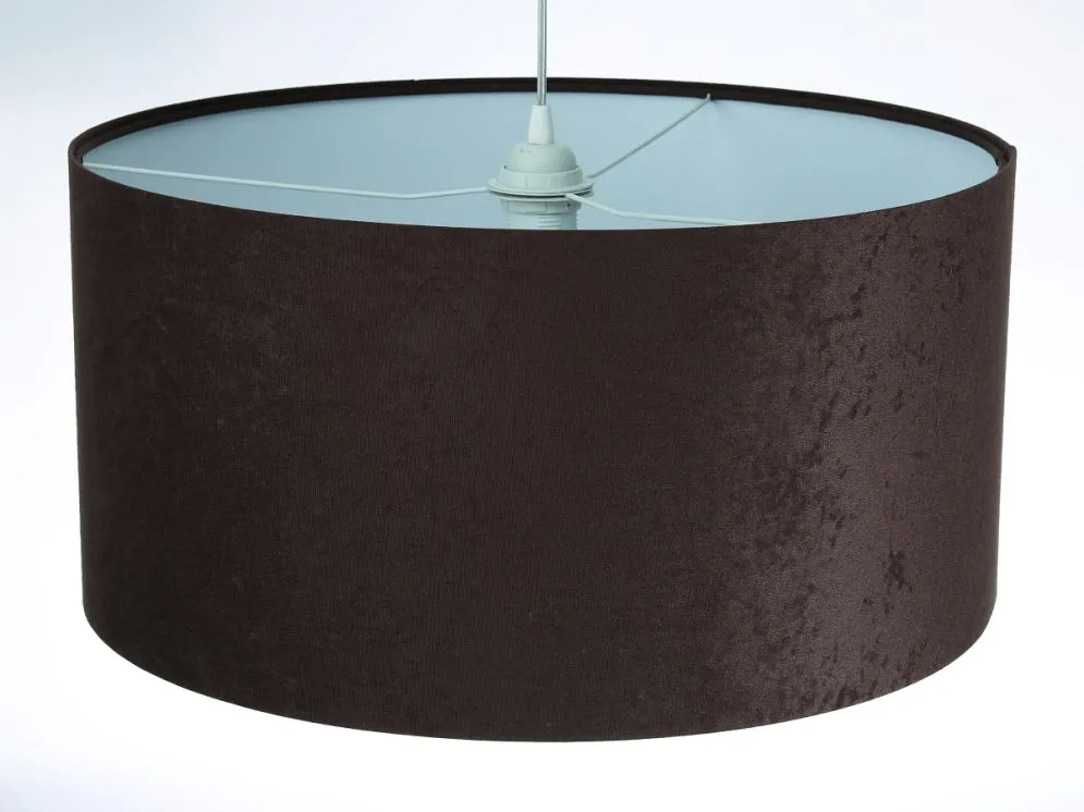 Lampa wisząca HOME 30 brązowa/biała welurowa mała | MIRAT. w stylu kolekcja