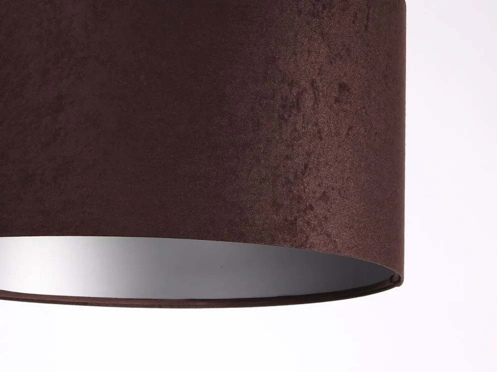 Lampa wisząca HOME 50 brązowa/srebrna w kształcie walca | MIRAT. w stylu kolekcja