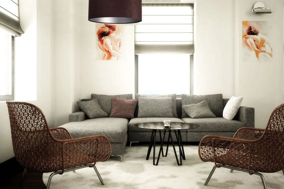 Lampa wisząca HOME 60 brązowa/srebrna do jadalni | MIRAT. w stylu kolekcja