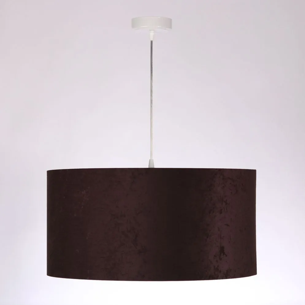 Lampa wisząca HOME 60 brązowa/złota welurowa w stylu glamour | MIRAT. w stylu kolekcja