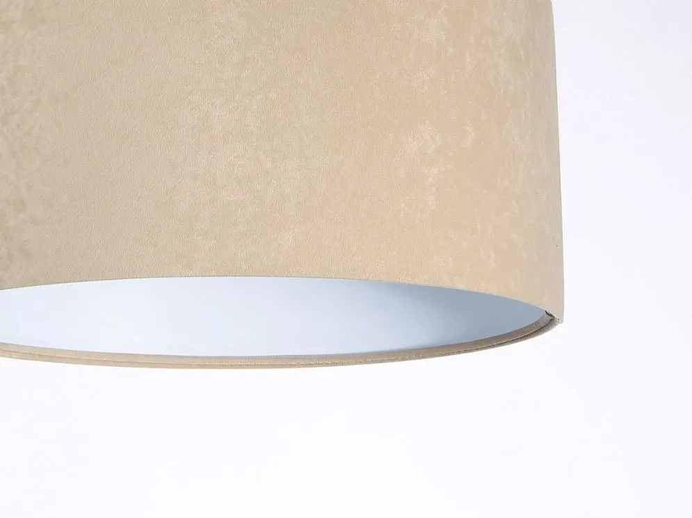 Lampa wisząca HOME 40 beżowa/biała do jadalni welurowa | MIRAT. w stylu kolekcja