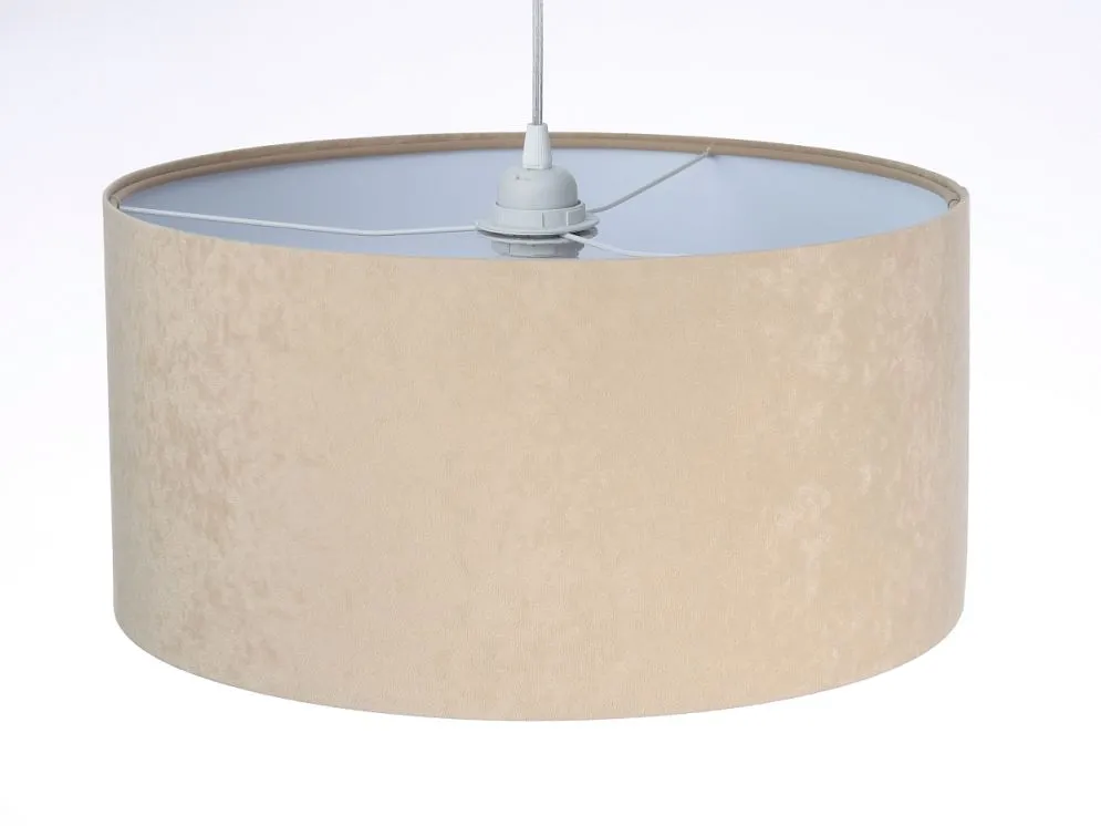 Lampa wisząca HOME 40 beżowa/biała do jadalni welurowa | MIRAT. w stylu kolekcja