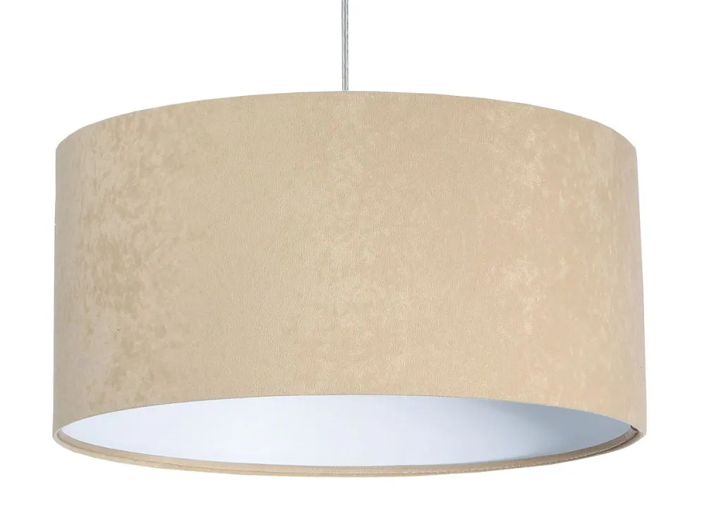 Lampa wisząca HOME 40 beżowa/biała do jadalni welurowa | MIRAT. w stylu kolekcja