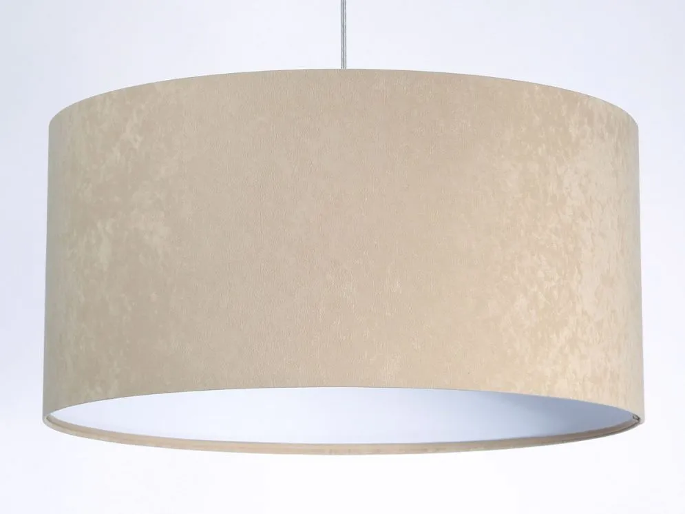 Lampa wisząca HOME 50 beżowa/biała w kształcie walca | MIRAT. w stylu kolekcja