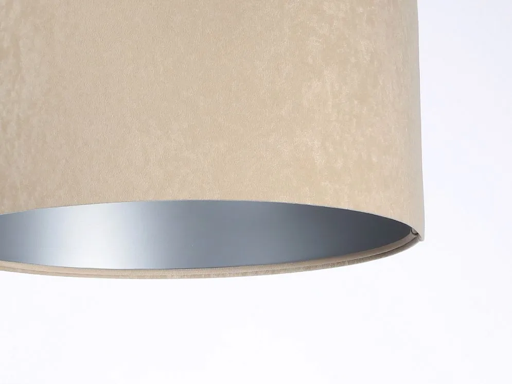 Lampa wisząca HOME 60 beżowa/srebrna w stylu glamour | MIRAT.