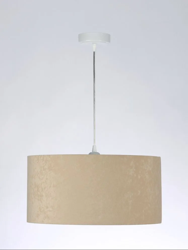 Lampa wisząca HOME 60 beżowa/srebrna w stylu glamour | MIRAT.