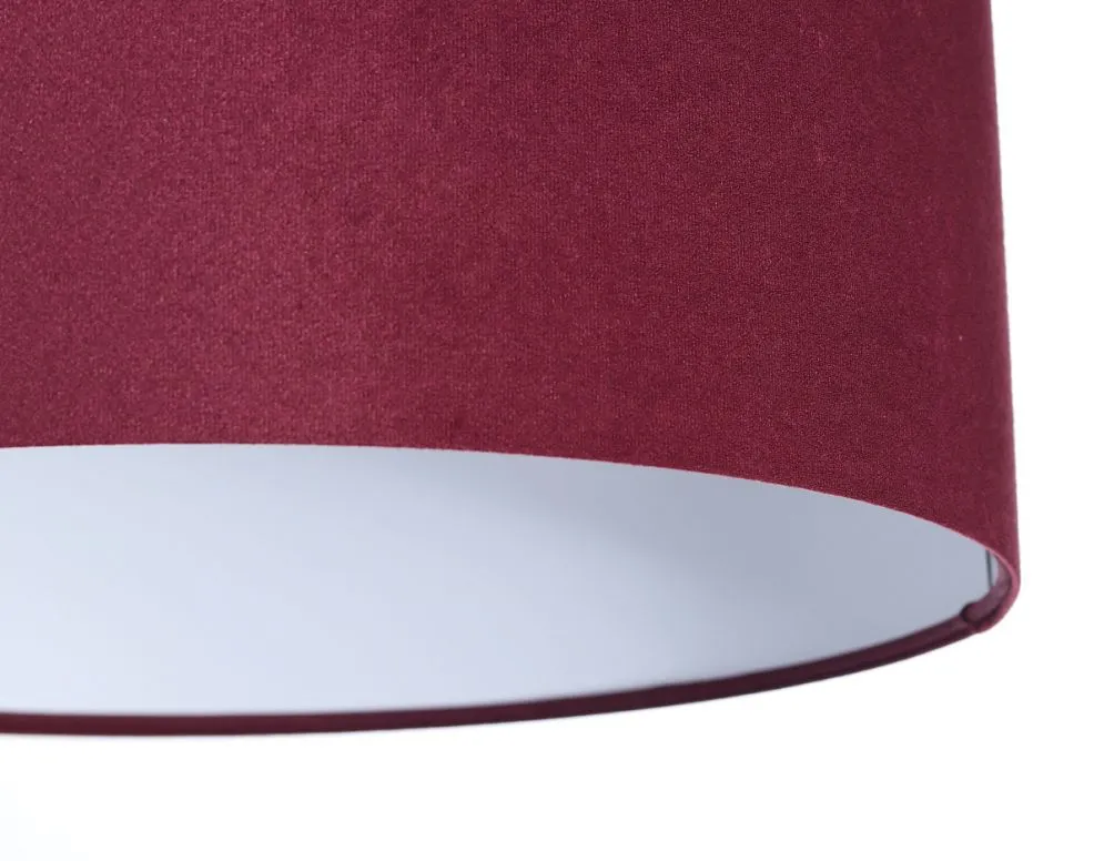 Lampa wisząca HOME 50 bordowa/biała nad stół welurowa | MIRAT.