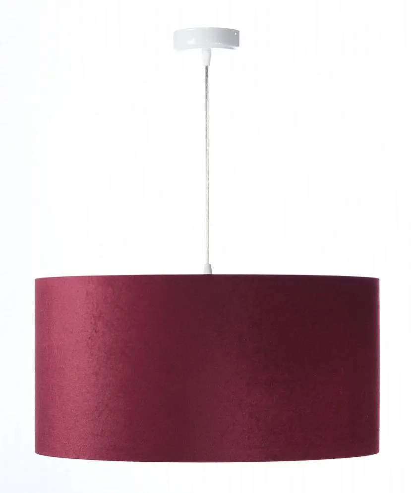 Lampa wisząca HOME 60 bordowa/biała do salonu aksamitna | MIRAT.