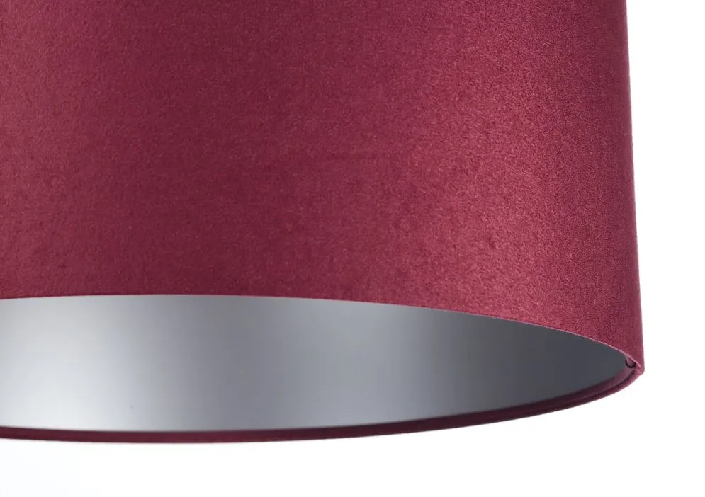 Lampa wisząca HOME 60 bordowa/srebrna nad stół do salonu | MIRAT.