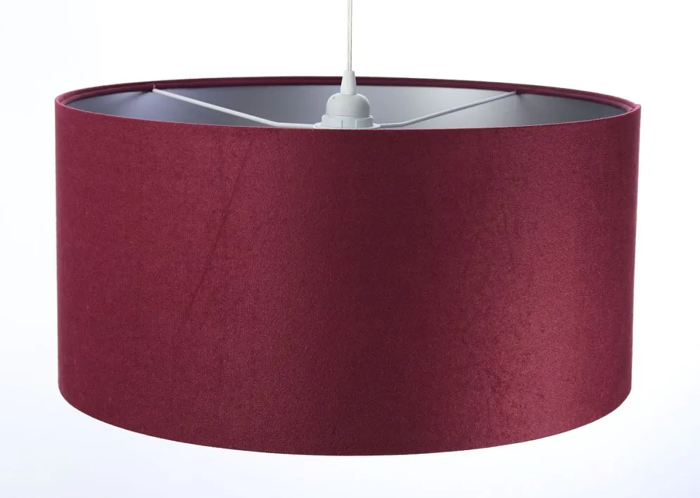 Lampa wisząca HOME 60 bordowa/srebrna nad stół do salonu | MIRAT.