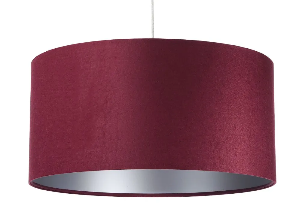 Lampa wisząca HOME 60 bordowa/srebrna nad stół do salonu | MIRAT.